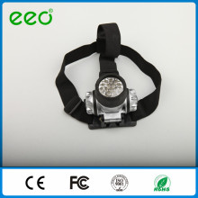 Lámpara de cabeza ajustable correas Flash luz Camping LED faro